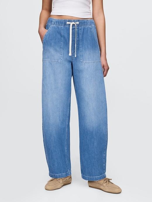 High Rise Easy Barrel Jeans Product Image