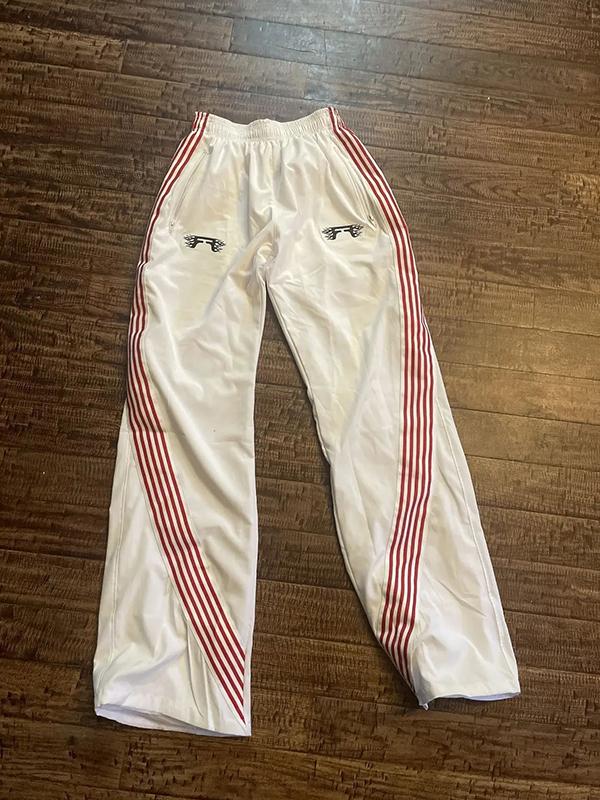 Retro-Inspired Striped Casual Wide Leg Pants Product Image