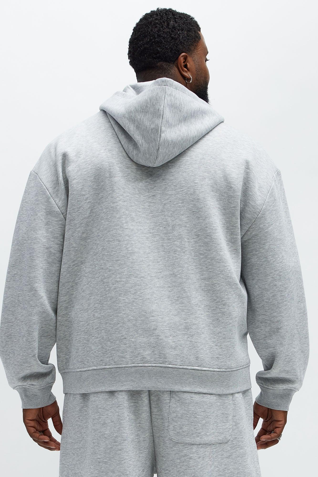 Tyson Quarter Zip Hoodie - Heather Grey Male Product Image