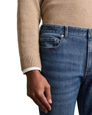 Tapered Slim Fit Jeans in Mid Blue Wash Product Image