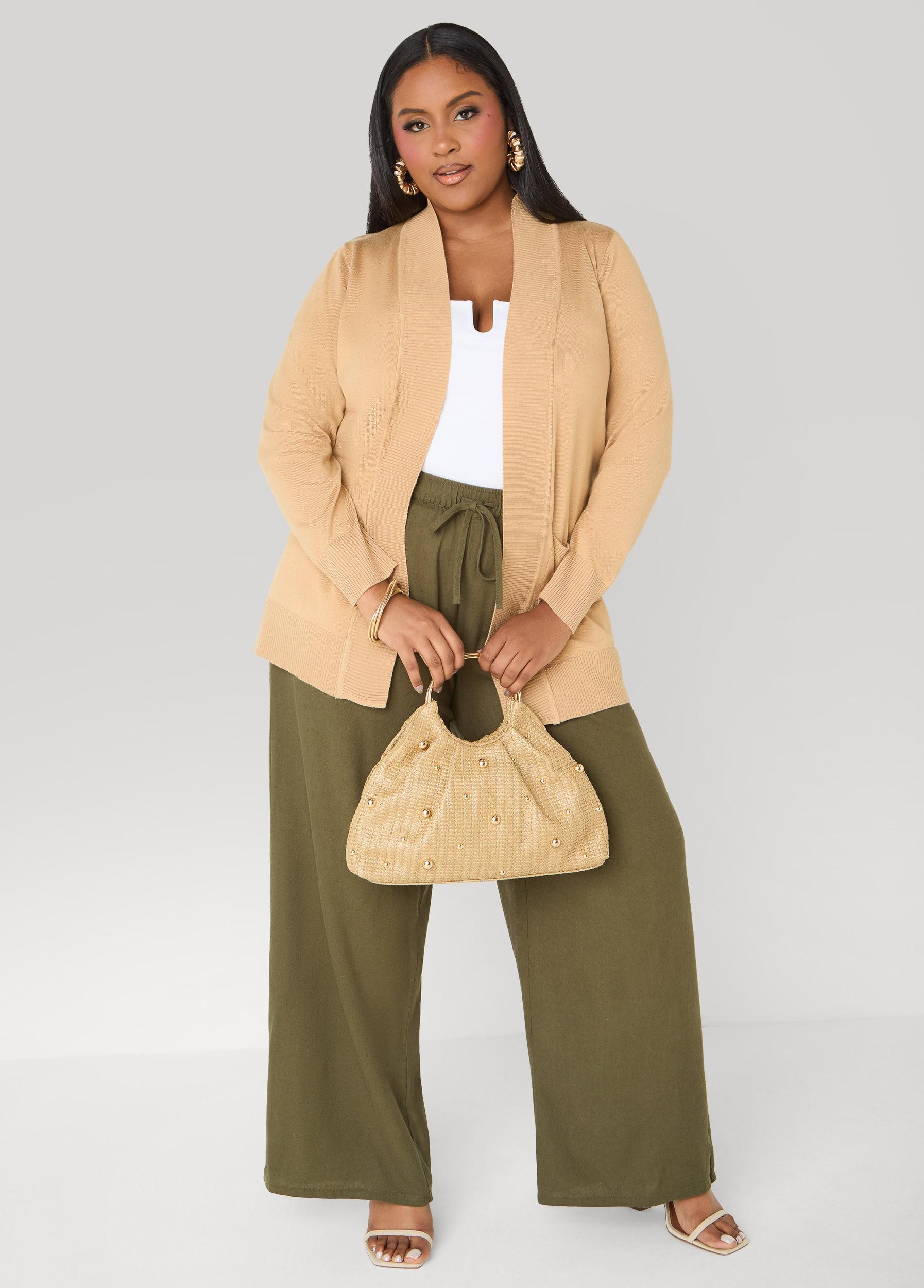 Drawstring Linen Blend Pants Product Image