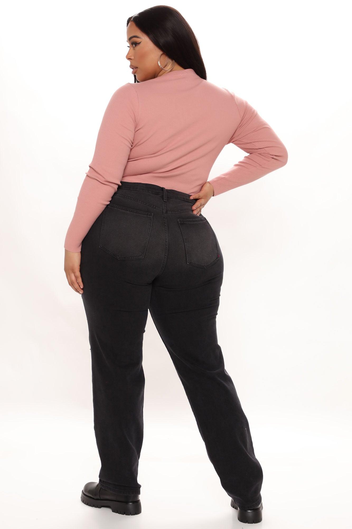 90's Nostalgia Straight Leg Jeans - Black Product Image