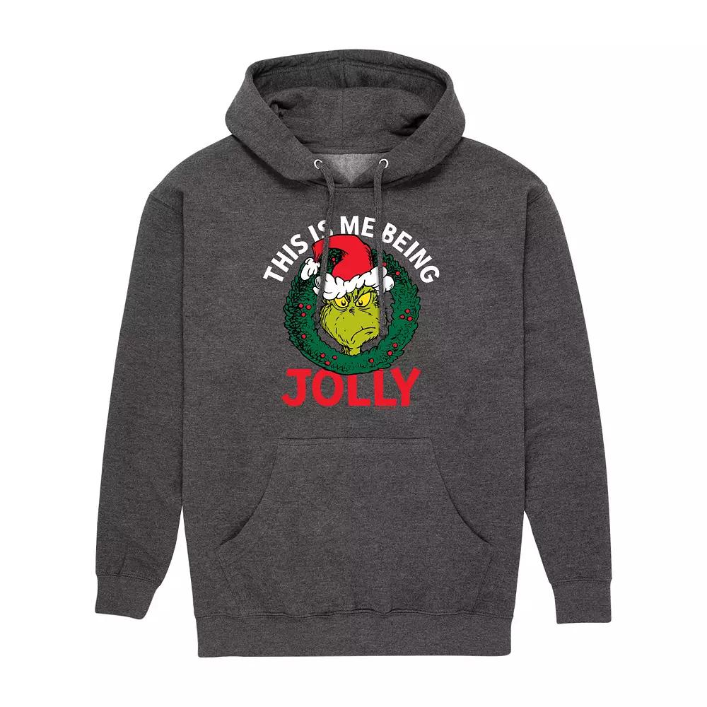 Men's Dr. Seuss Grinch This Is Me Being Jolly Graphic Hoodie,  Product Image