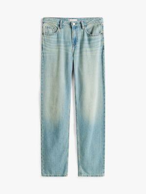 Faded Light Wash Mid-Rise Straight Jean Product Image