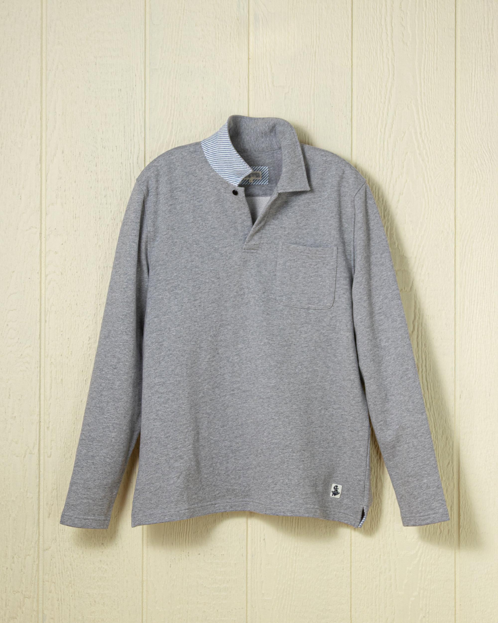 Acadia Polo in Athletic Heather Loopback Terry Product Image