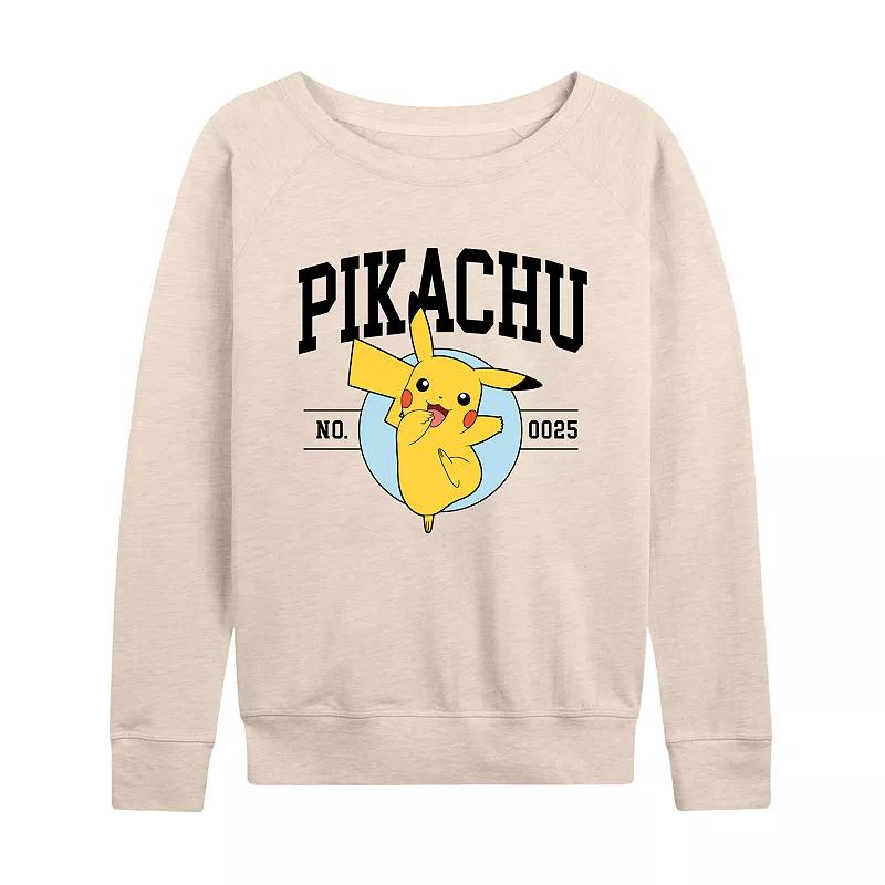 Womens Pokemon Pikachu Collegiate French Terry Long Sleeve Tee Product Image