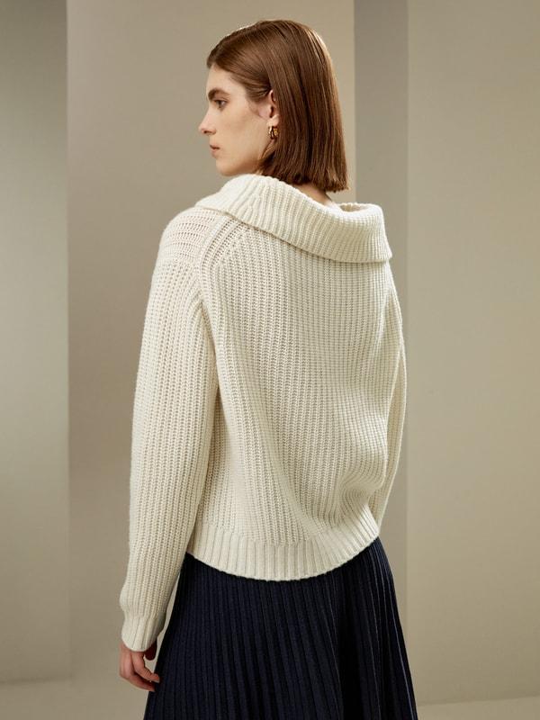 Wide Cowl Neck Sweater Product Image