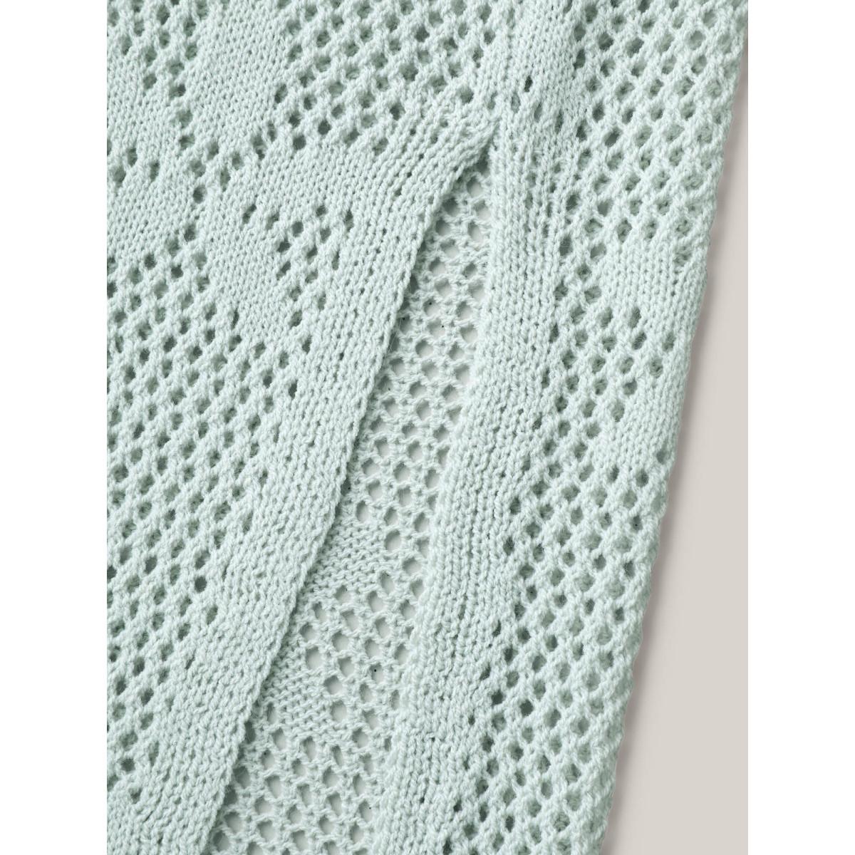 Plus Size Sheer Cut-Out Floral Pattern Swim Cover-Up Women's Swimwear Mint Beach Loose Texture Curve Swim Cover Ups BloomChic 22-24/3X Product Image