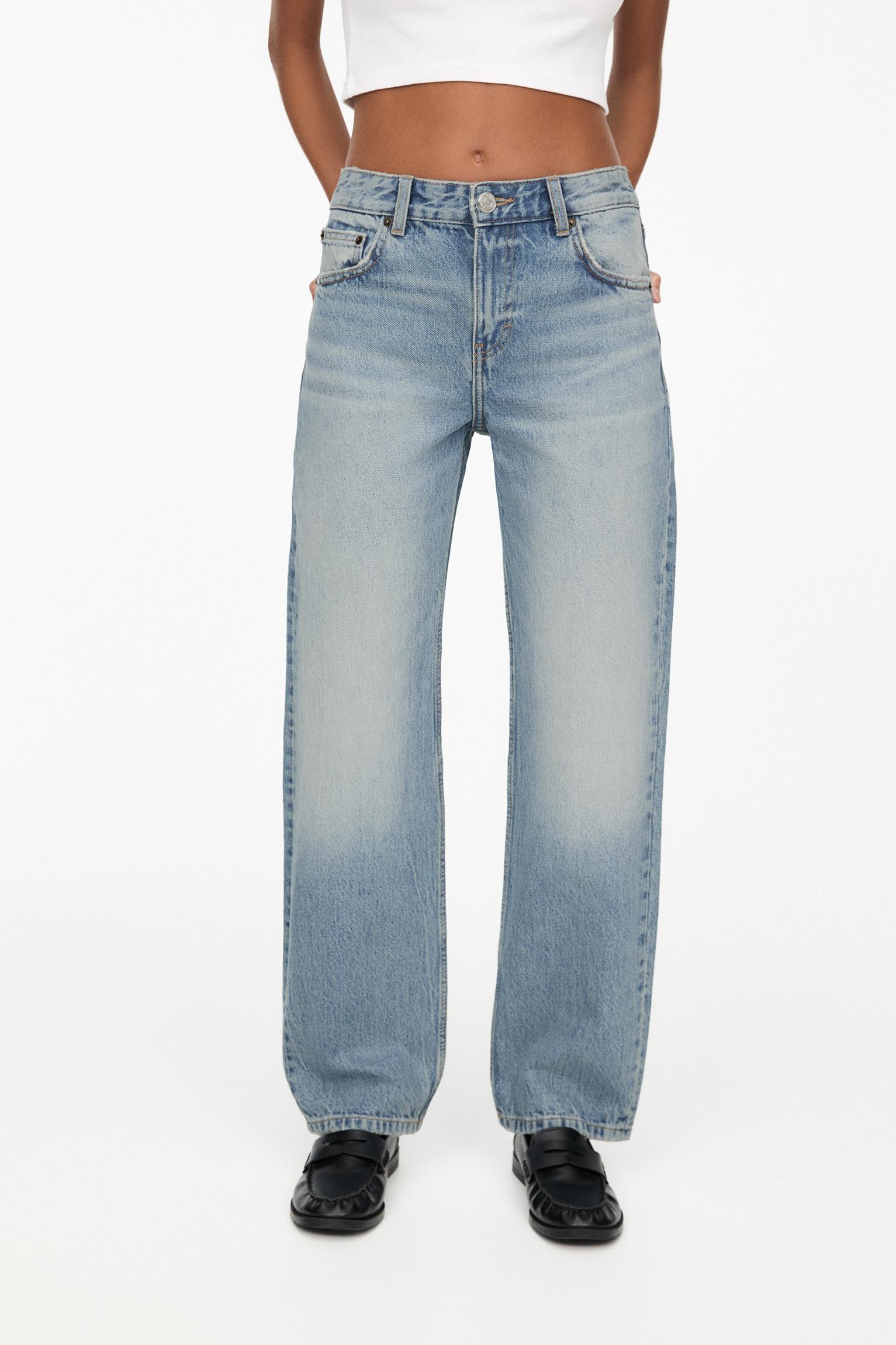 Mid-waist straight-leg jeans Product Image