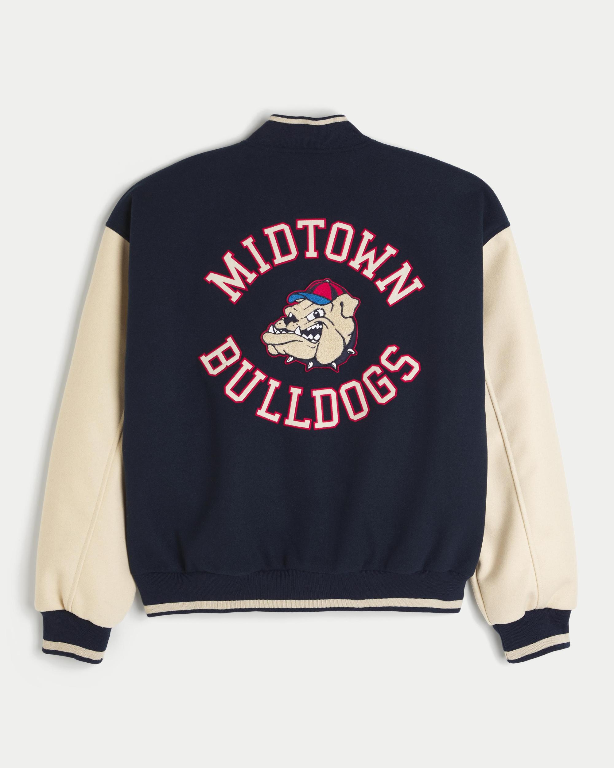 Midtown Bulldogs Graphic Varsity Jacket Product Image