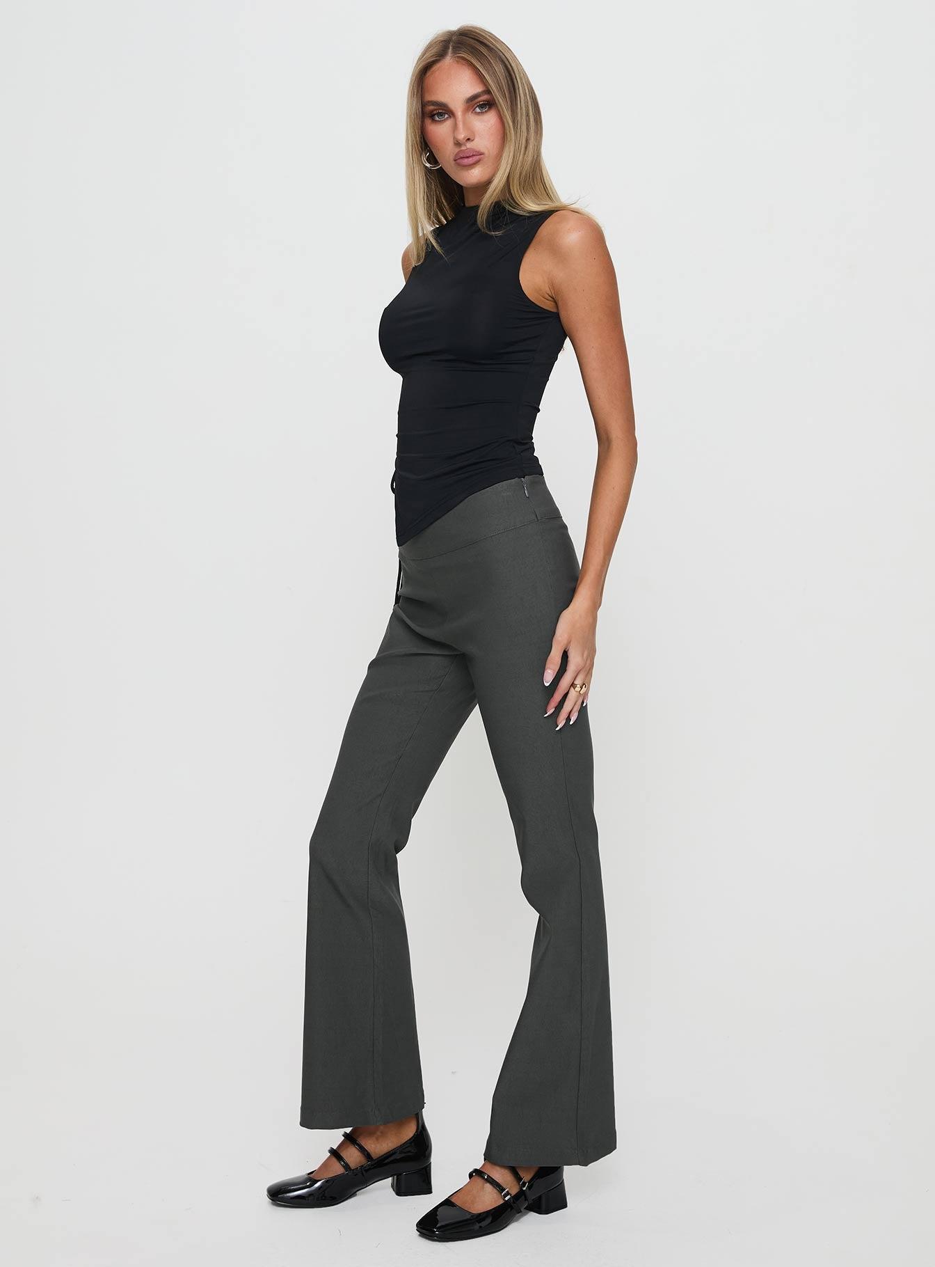 Everyday Flared Pants Slate Grey Product Image