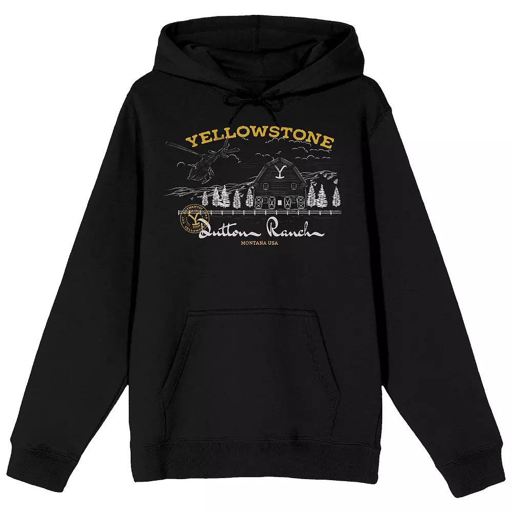 Men's Yellowstone Dutton Ranch Hoodie, Size: XXL, Black Product Image