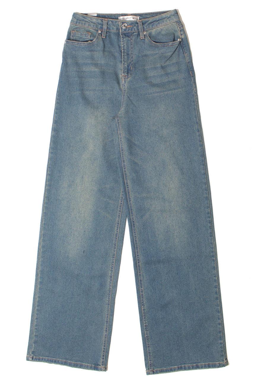 Medium Wash Wide Leg Jeans Product Image