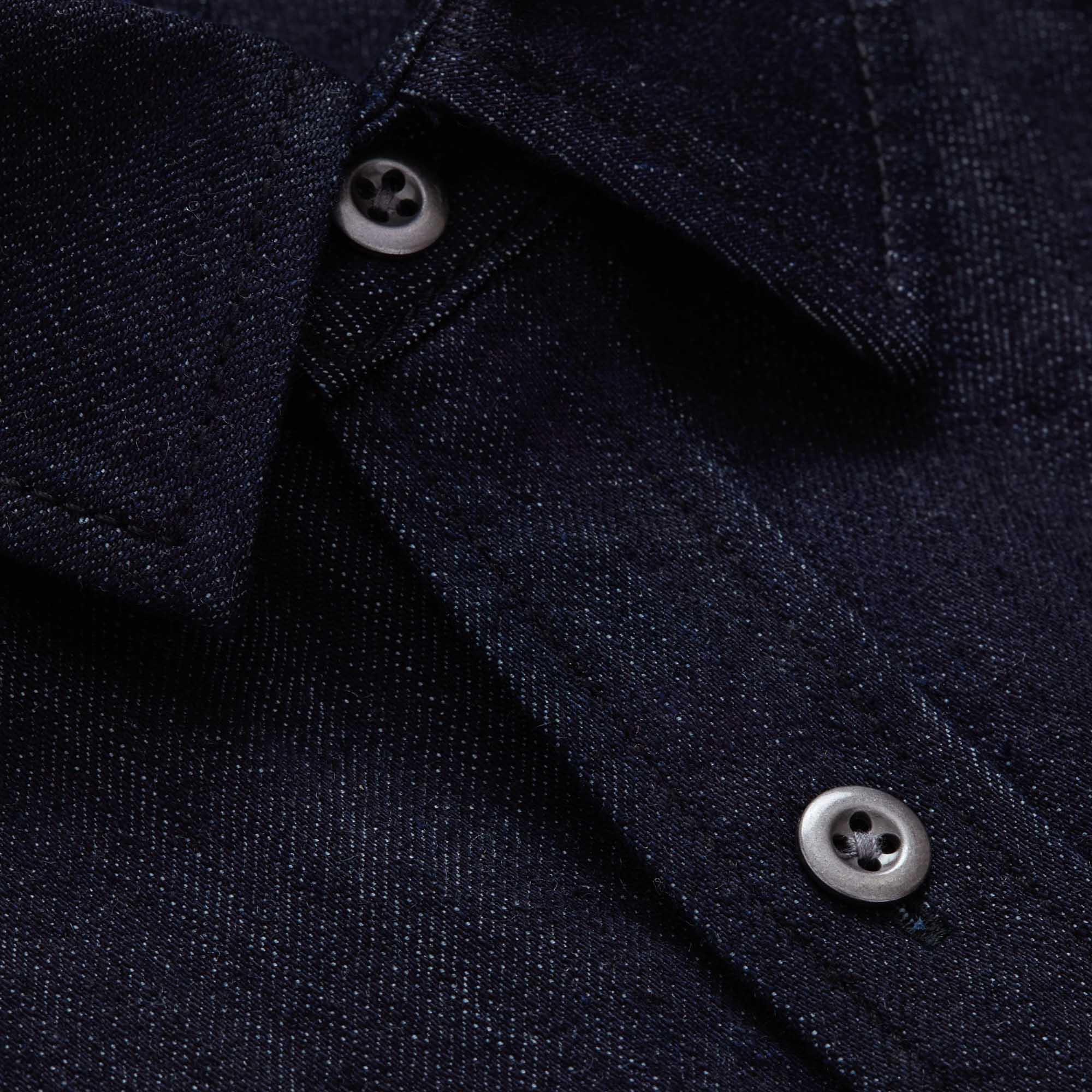 Merino Wool Button-Down Shirt | Dark Indigo Product Image