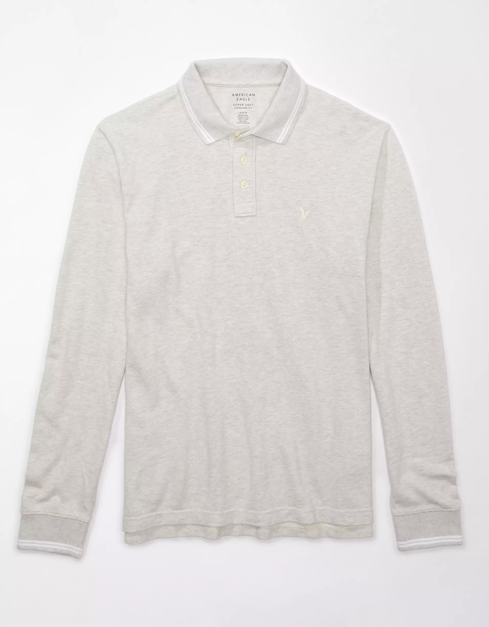 AE Lived-In Tipped Pique Polo Shirt Product Image