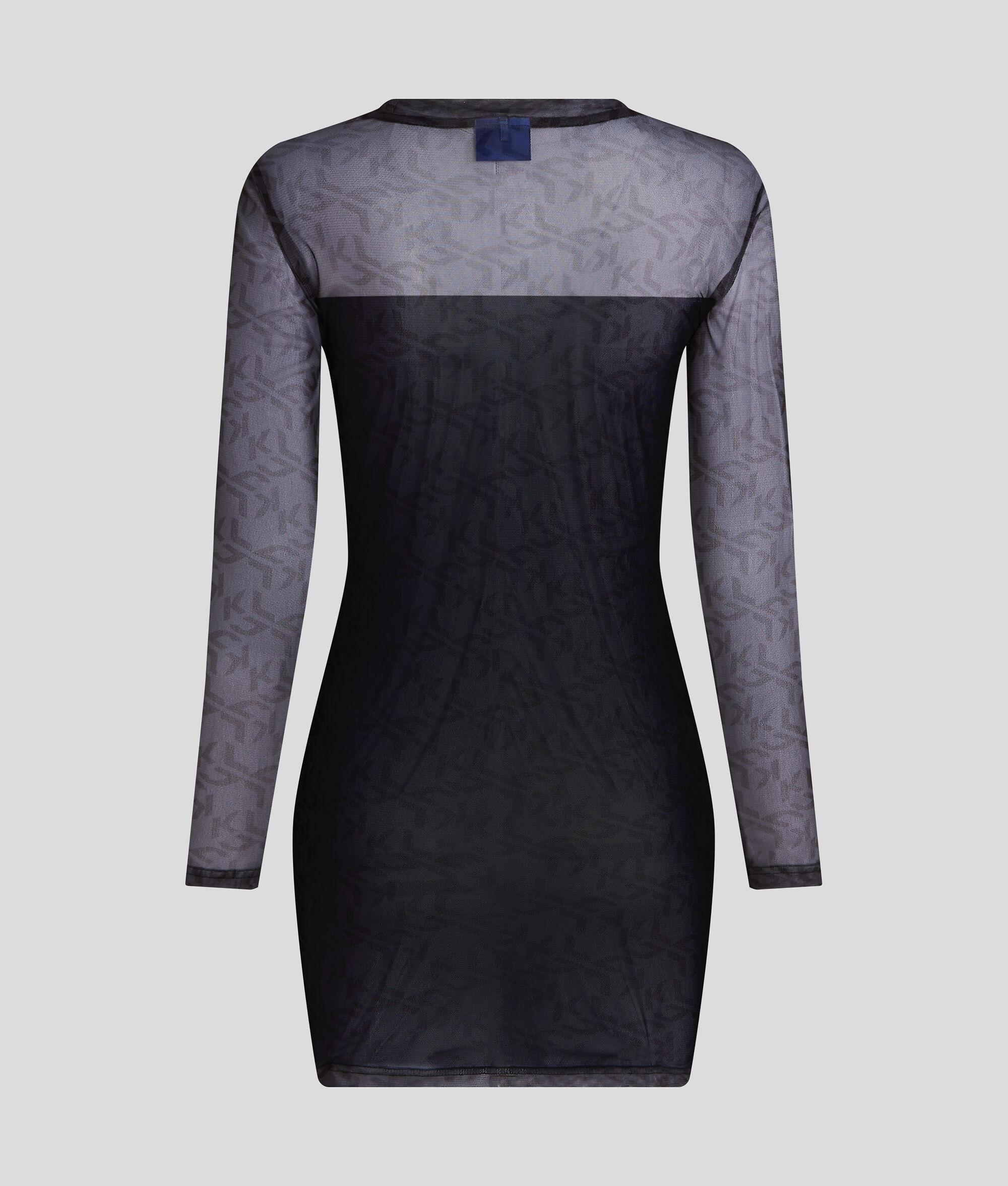 MONOGRAM LONG-SLEEVED MESH DRESS Product Image