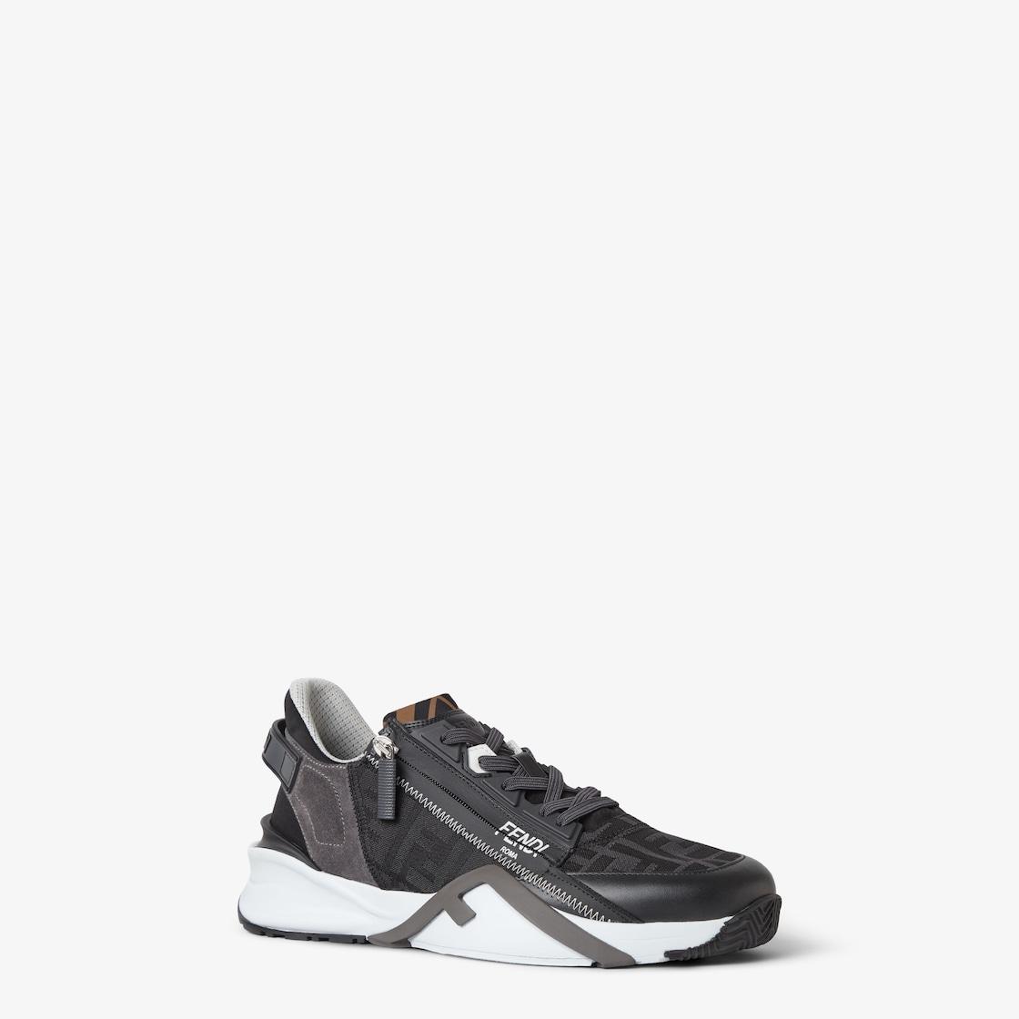 Fendi Flow Sneakers Black FF Jacquard running shoes Product Image