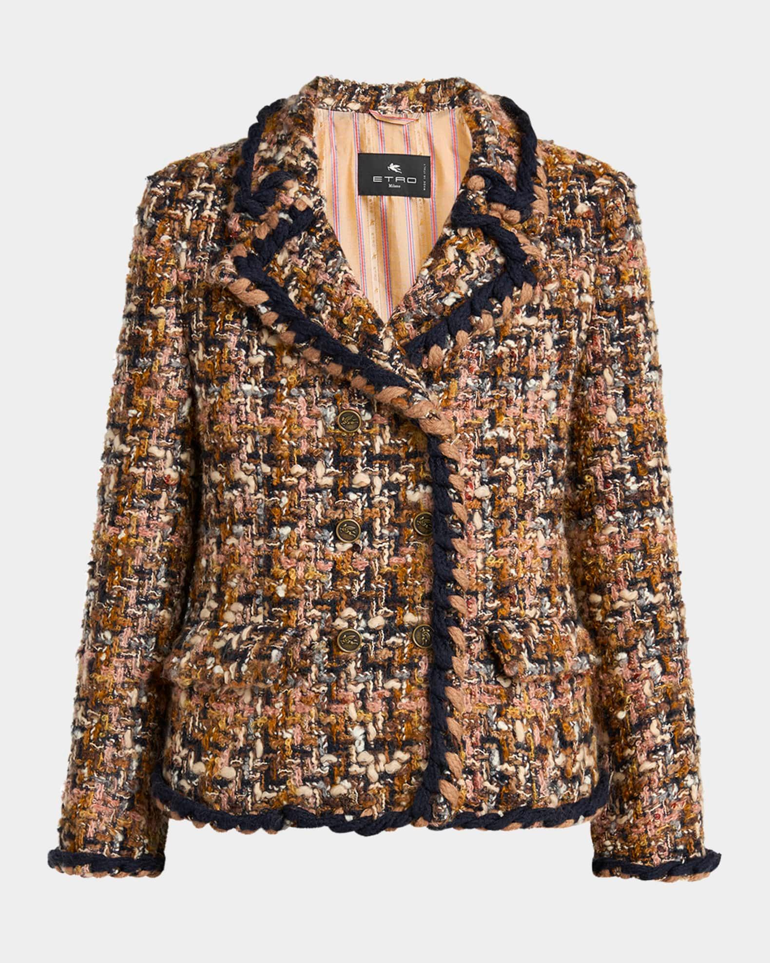 Metallic Tweed Double-Breasted Jacket Product Image