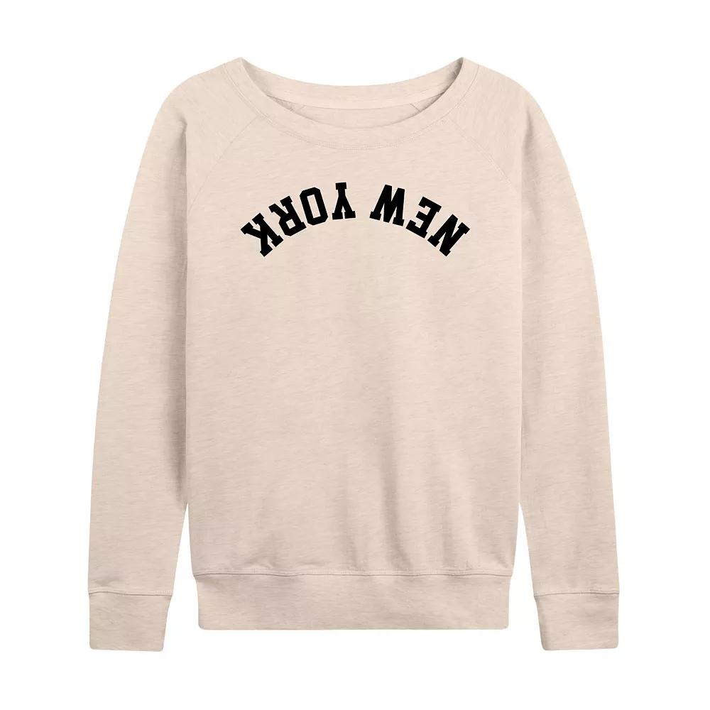 Women's New York Upside Down French Terry Long Sleeve Tee,  Product Image