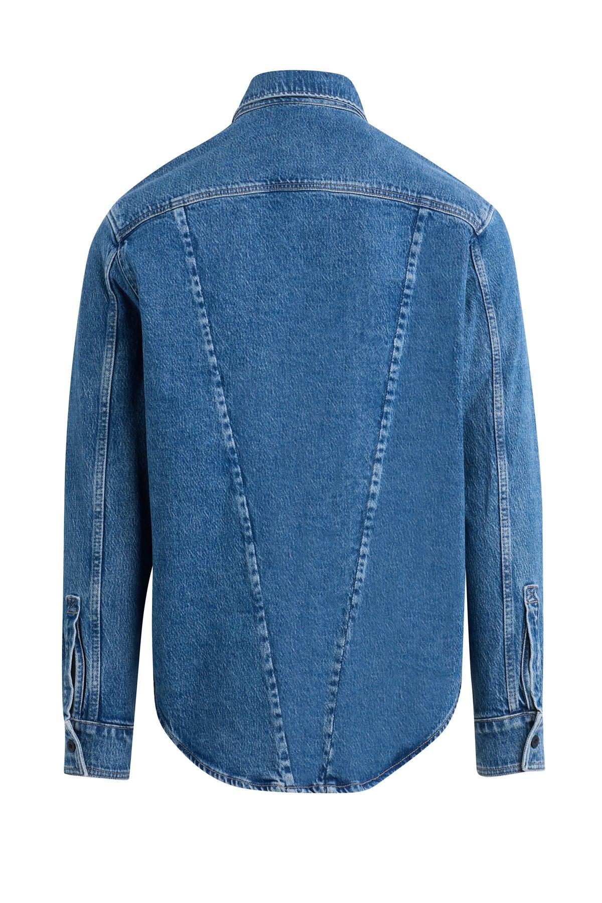 Long Sleeve Denim Shirt Male Product Image