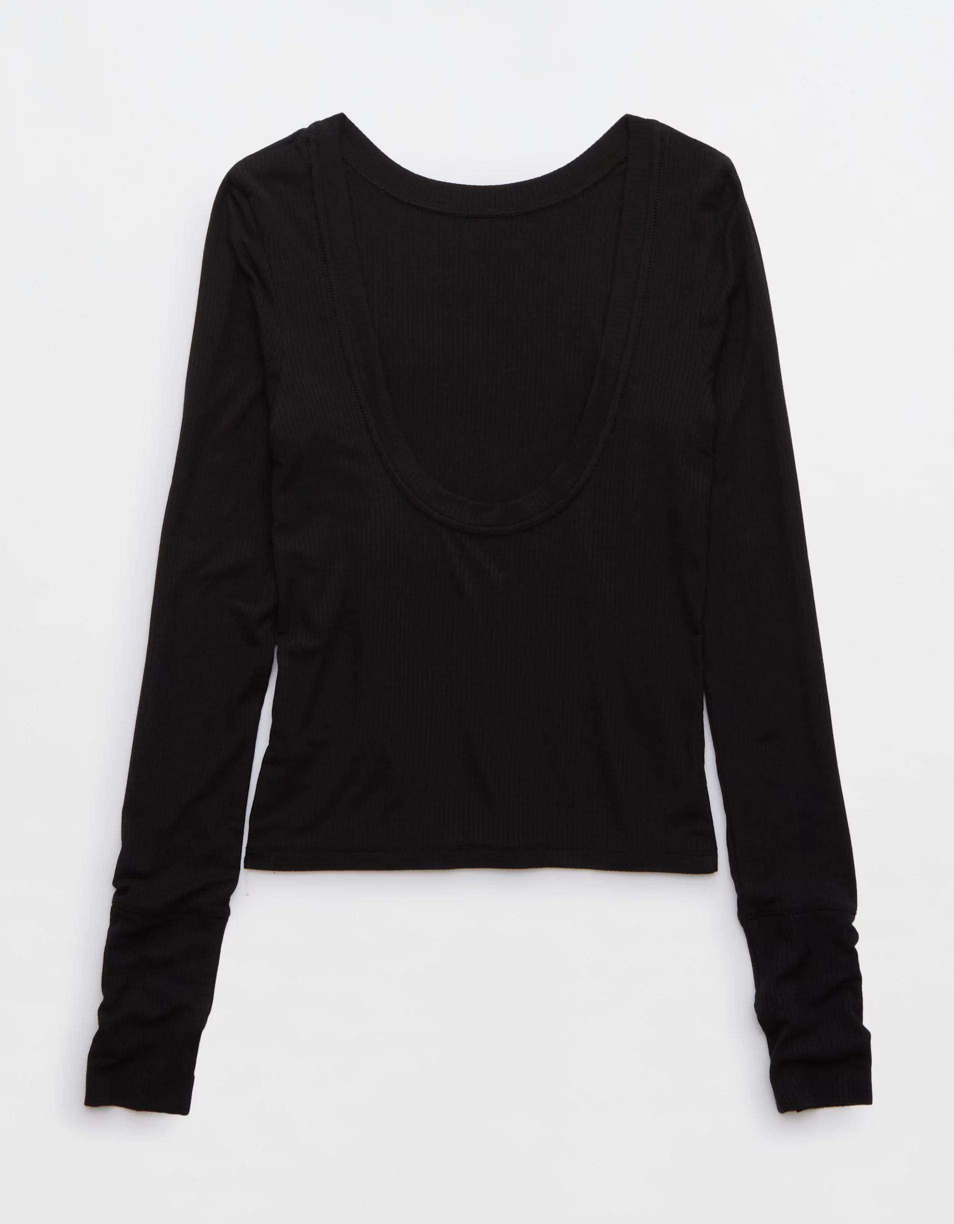 OFFLINE By Aerie Thumbs Up Ribbed Scoop Back T-Shirt Product Image