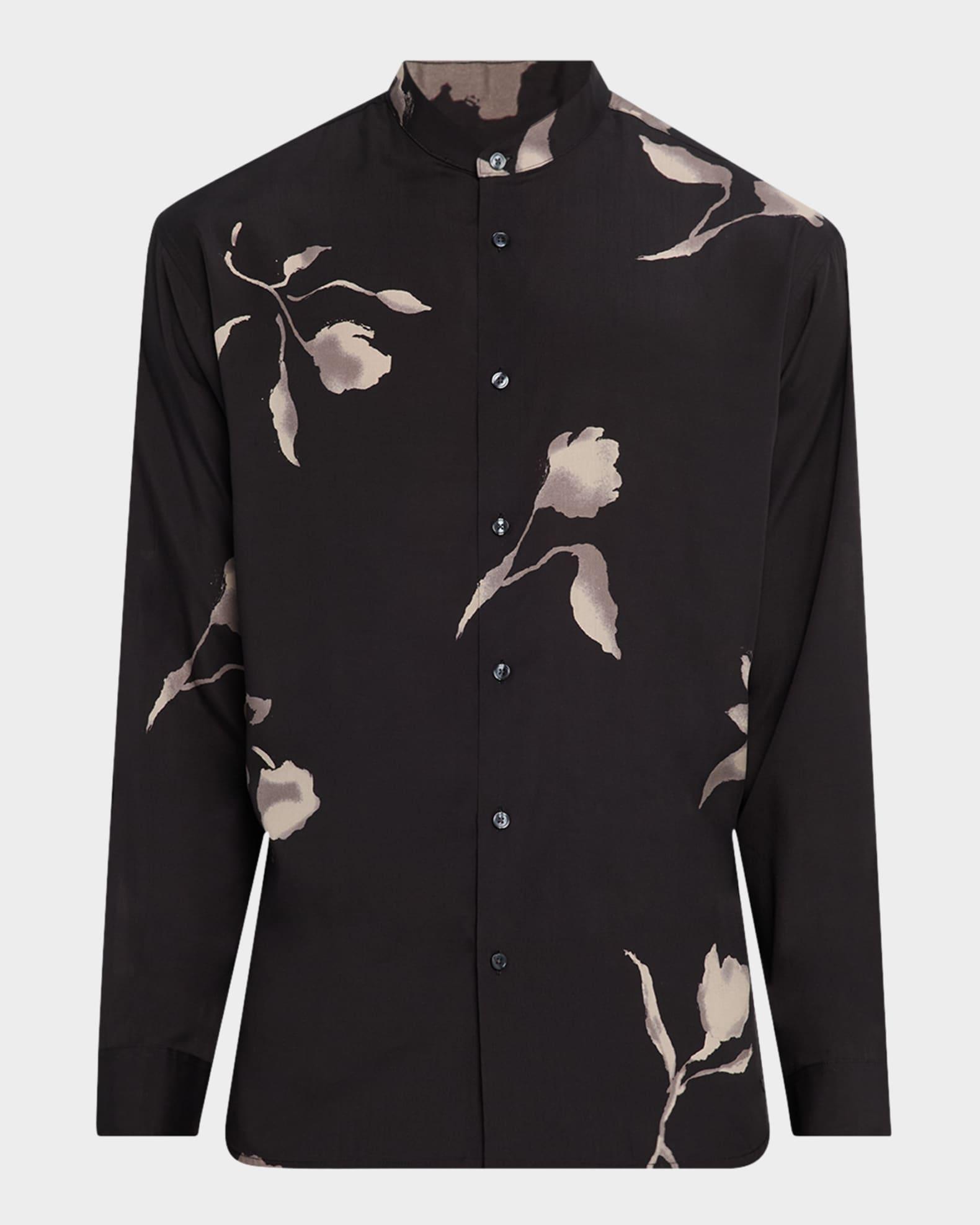 Men's Leaf-Print Sport Shirt Product Image