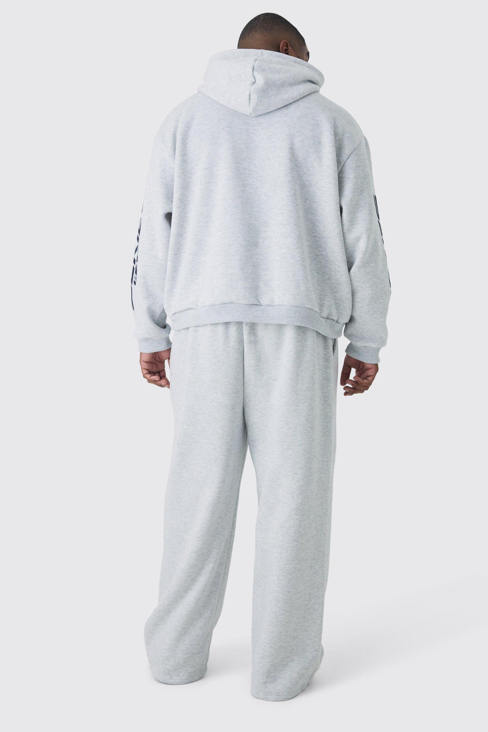 Plus Moto Graphic Wide Leg Sweatpants | boohooMAN USA Product Image