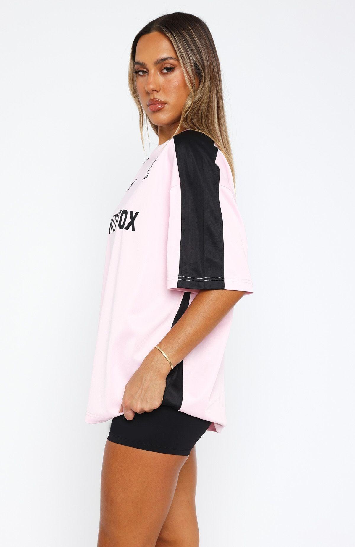 Checking Up On You Oversized Jersey Light Pink Product Image
