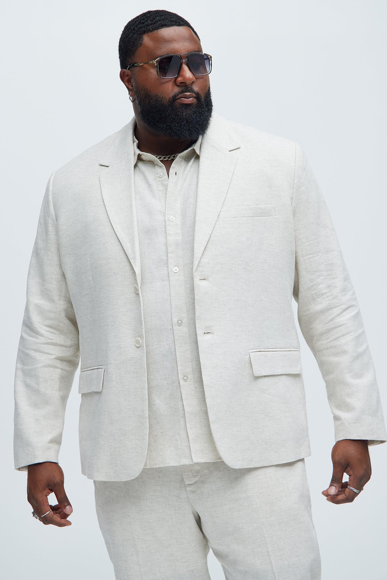 Bahamas Linen Suit Jacket - Oatmeal Product Image
