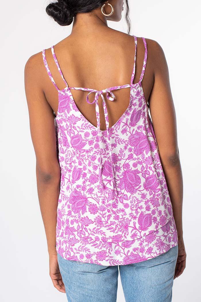 Floral Double Layered Swing Tank Top Product Image