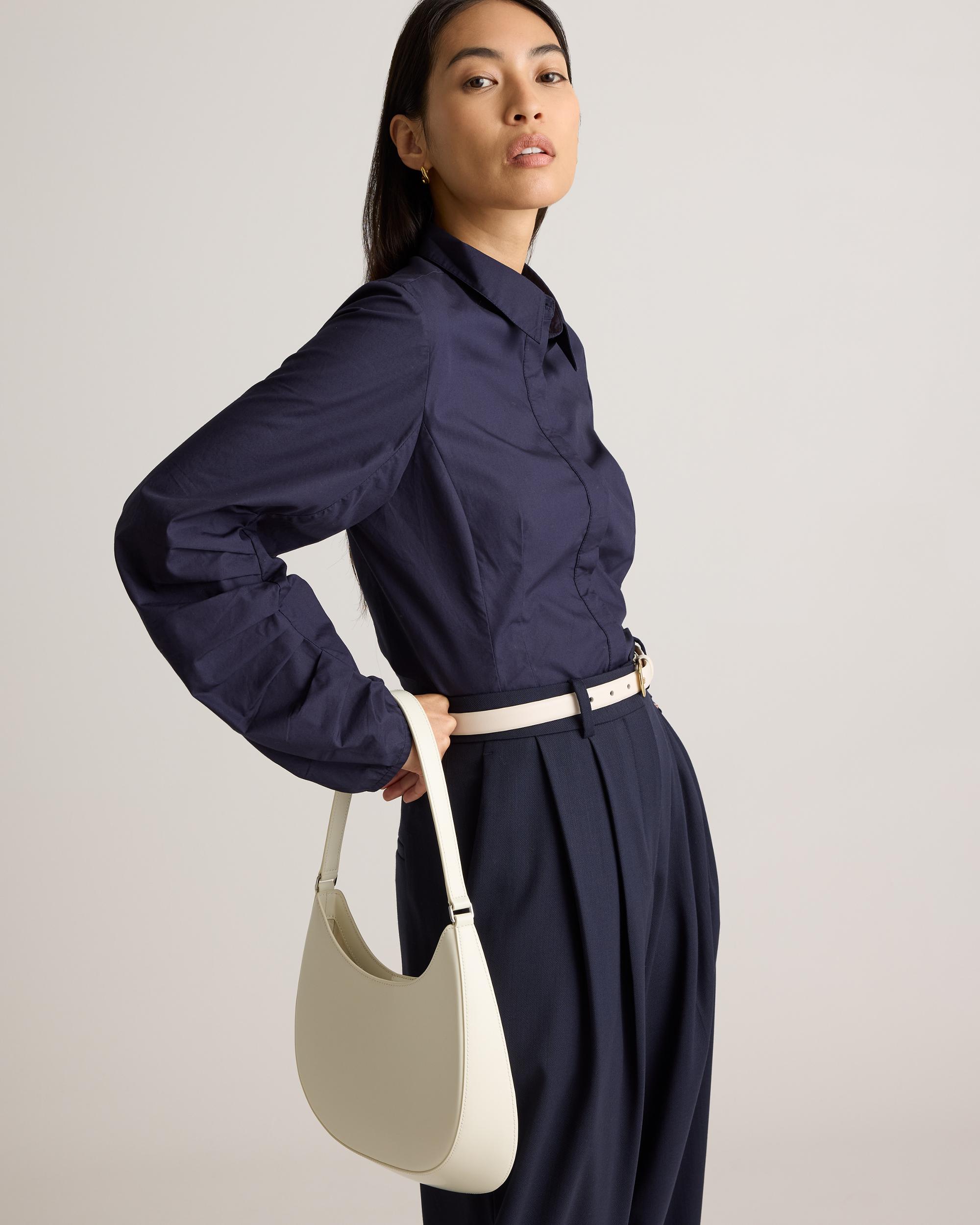 Quince | Women's Poplin Balloon Sleeve Shirt Organic Cotton Product Image