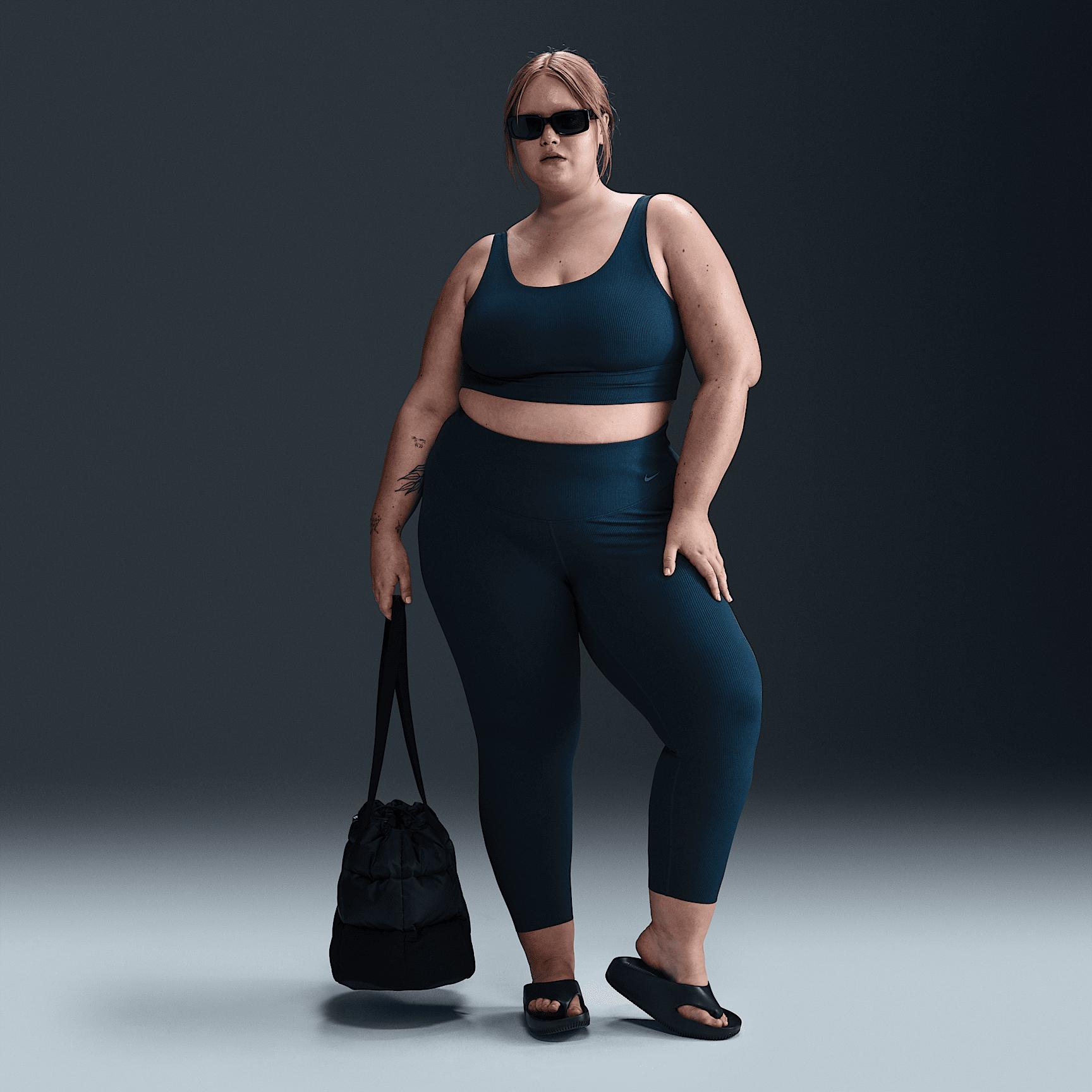 Nike Women's Zenvy Rib High-Waisted 7/8 Leggings (Plus Size) Product Image