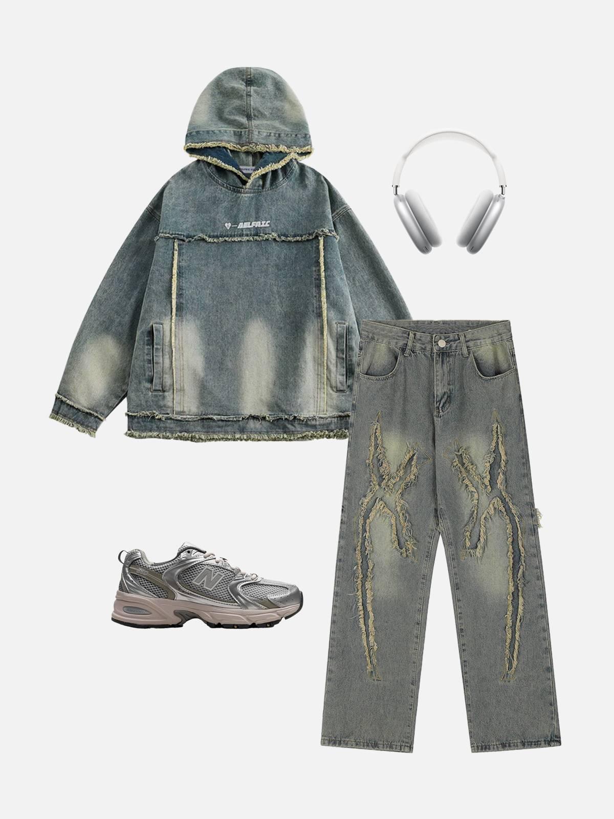 Aelfric Eden Denim Washed Hoodie Product Image