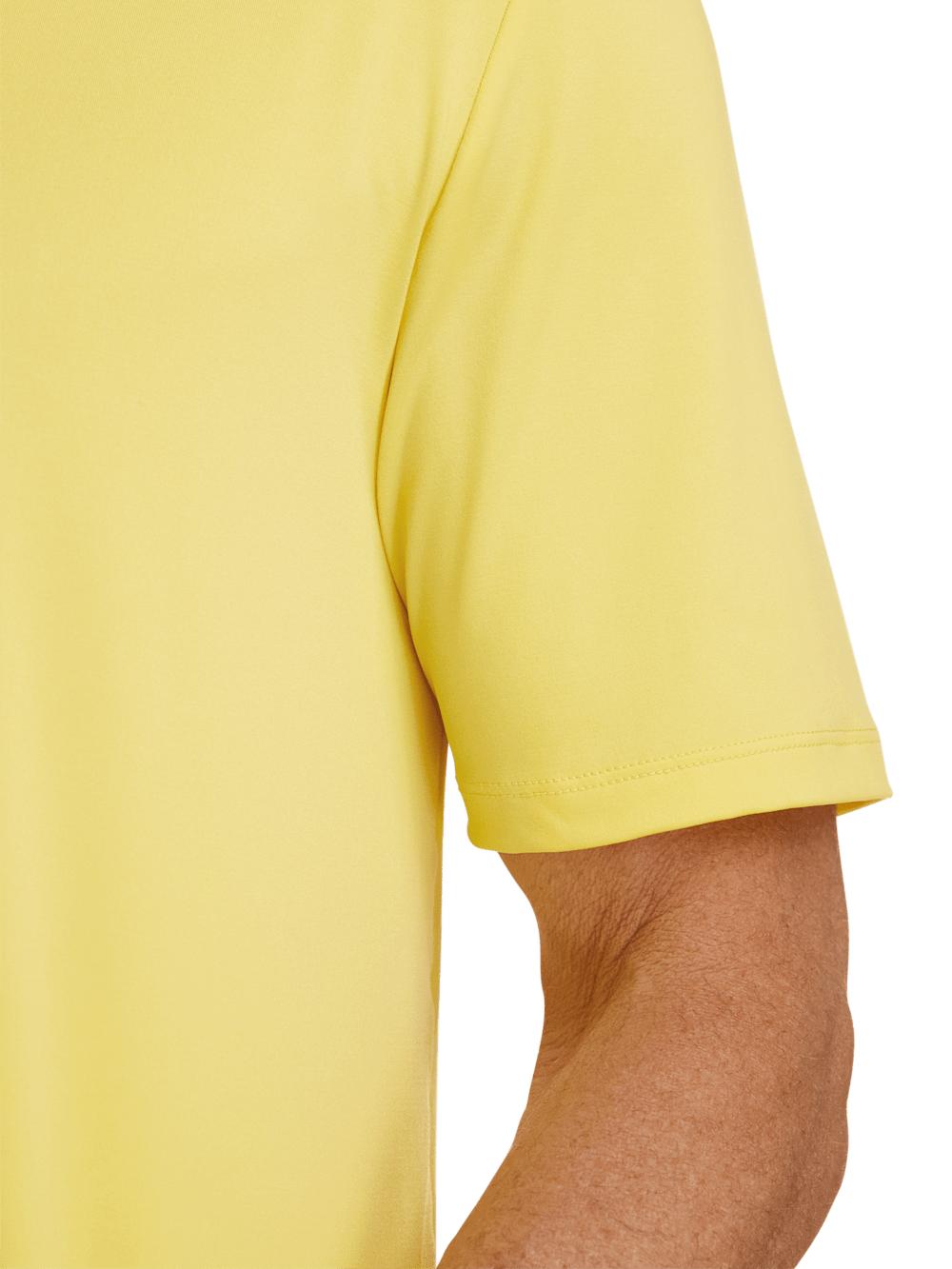 Performance Blend Three Button Polo - Light Yellow Product Image