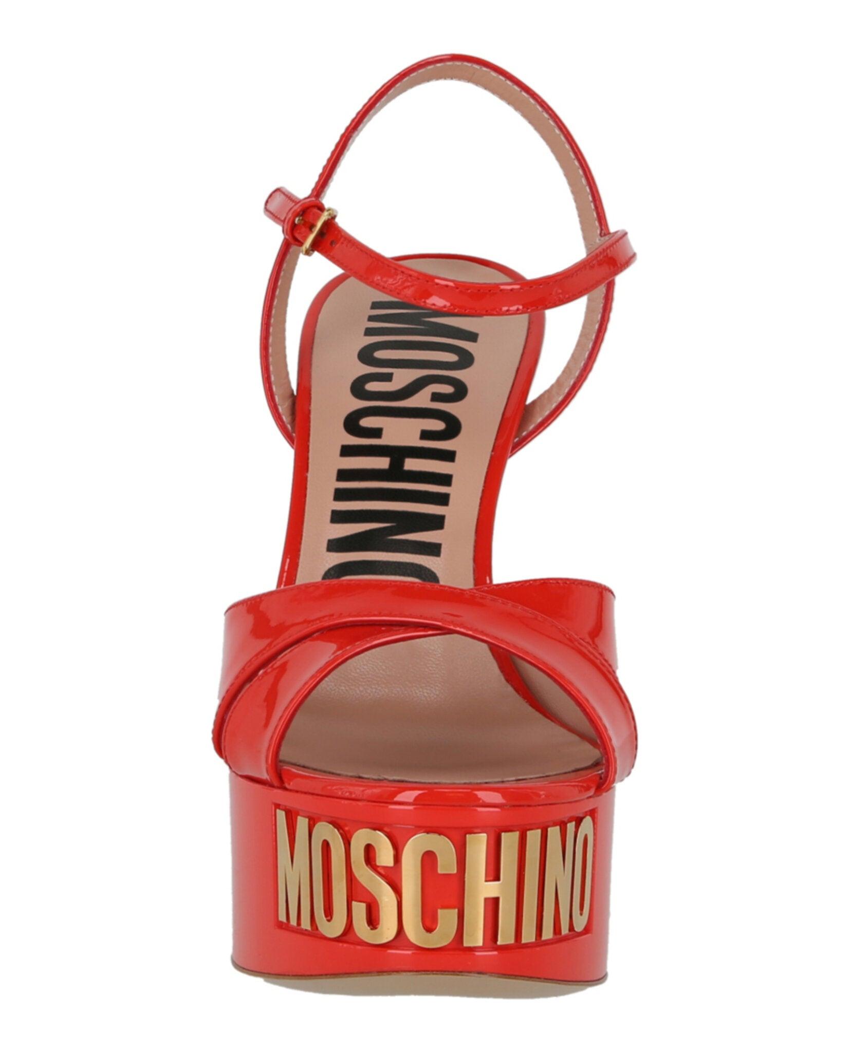 Moschino Logo Plaque Platform Heels Female Product Image