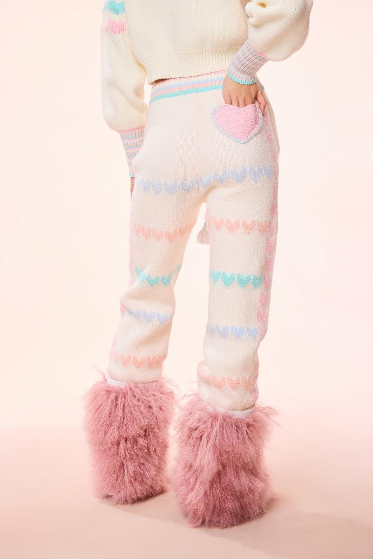 Chabela Re-Edition Heart Knit Sweatpant Product Image