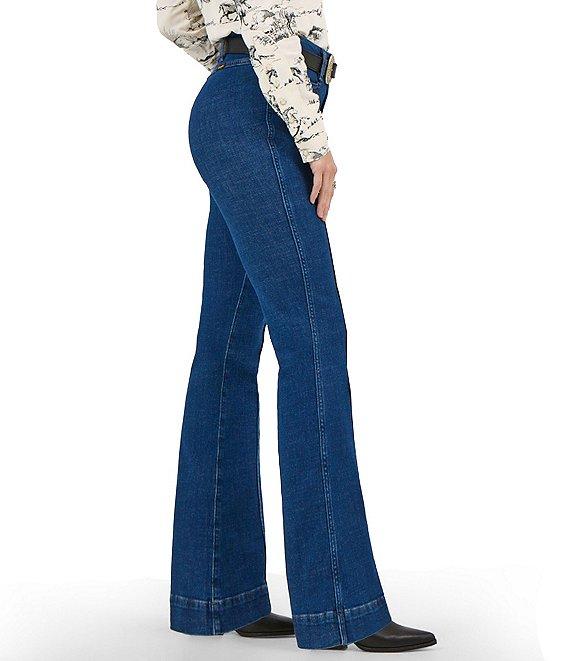 Wrangler® x Lainey Wilson Bare Back Pintucked Flare-Leg Jeans Product Image