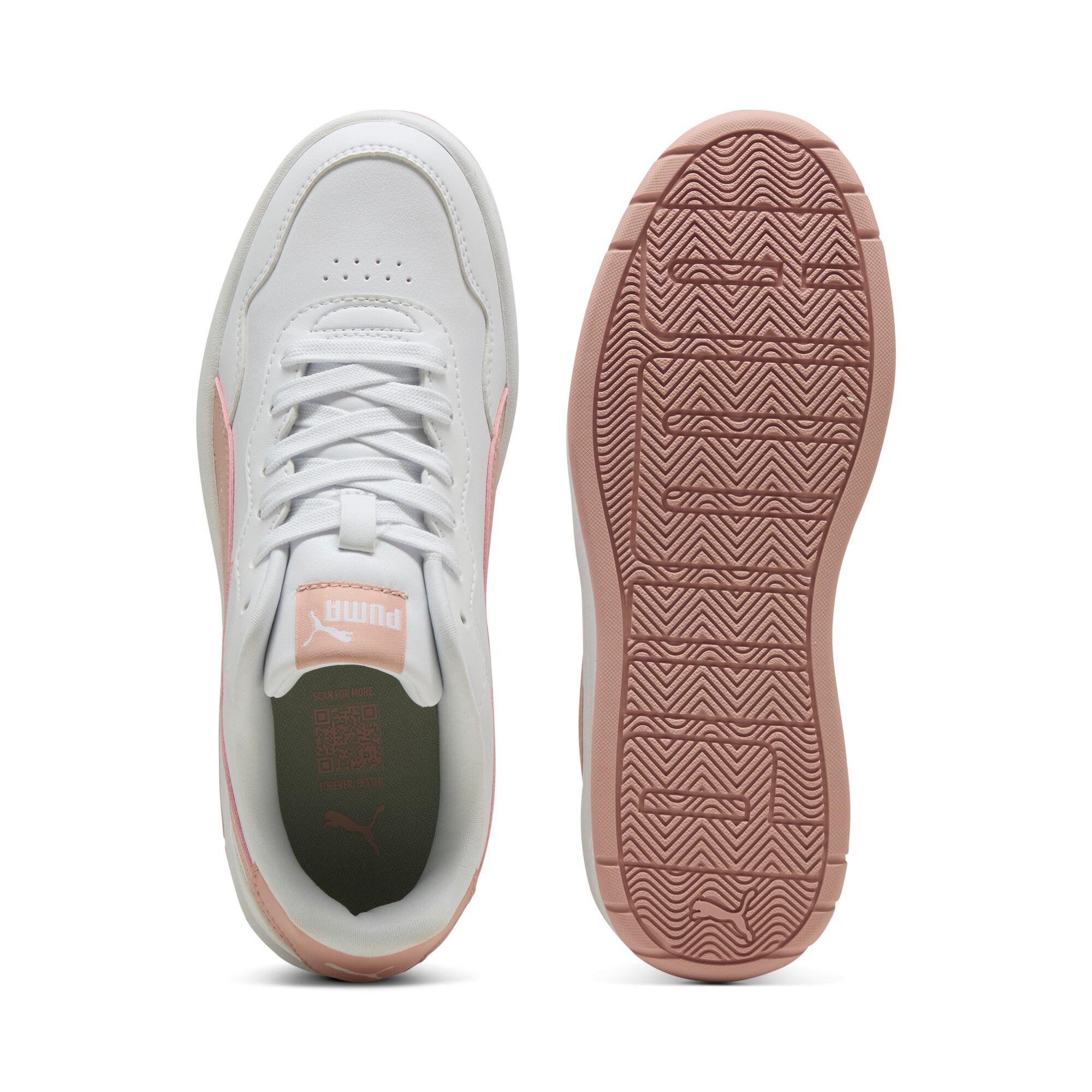 PUMA Court Lally Skye Women's Sneakers in White/Rose Quartz Product Image