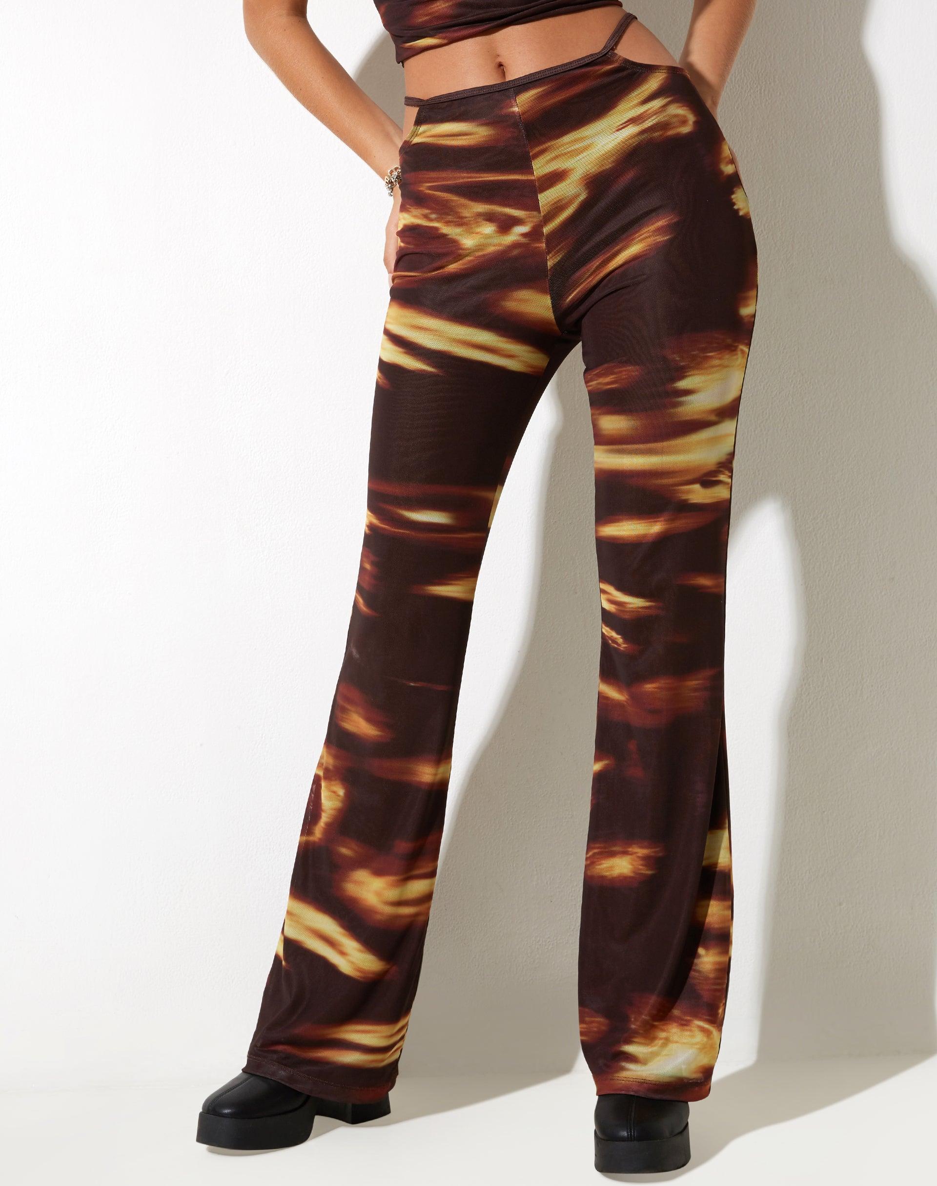 Mares Flare Trouser in Bleach Drip Product Image
