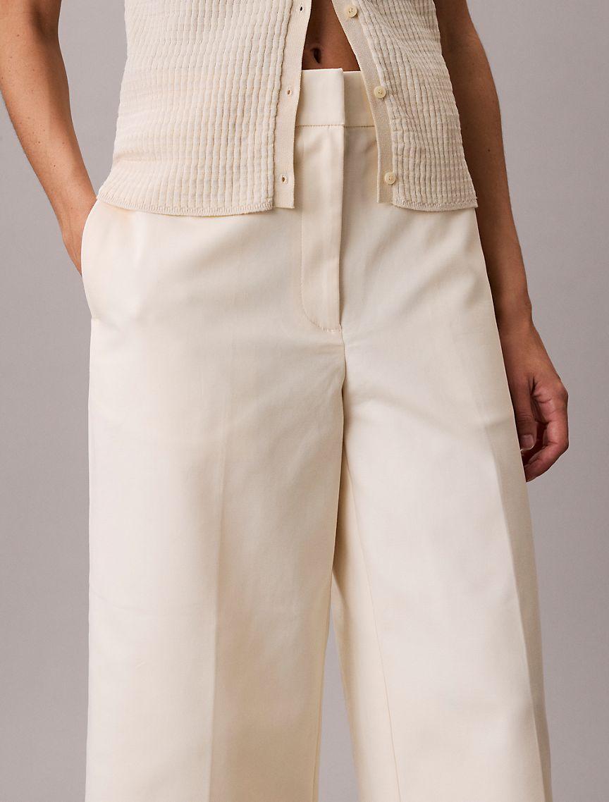Wide Leg Cropped Chino Pant Product Image