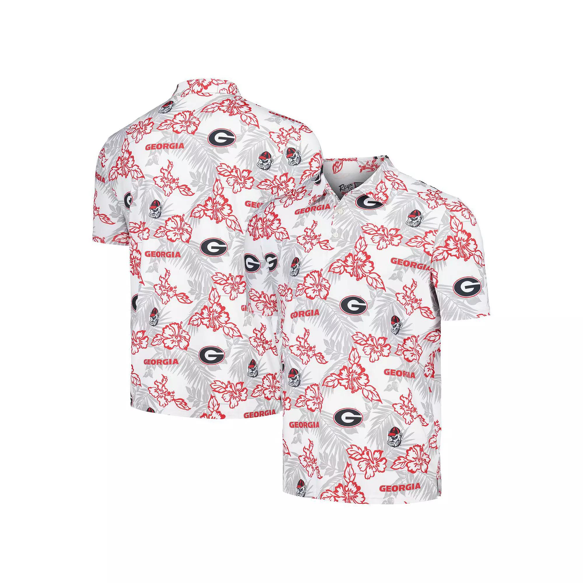 Men's Reyn Spooner White Georgia Bulldogs Performance Polo, Size: Small Product Image