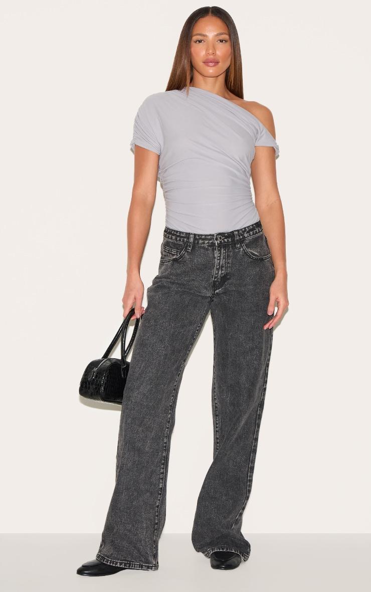 Tall Grey Soft Touch Twist Detail Bodysuit Product Image