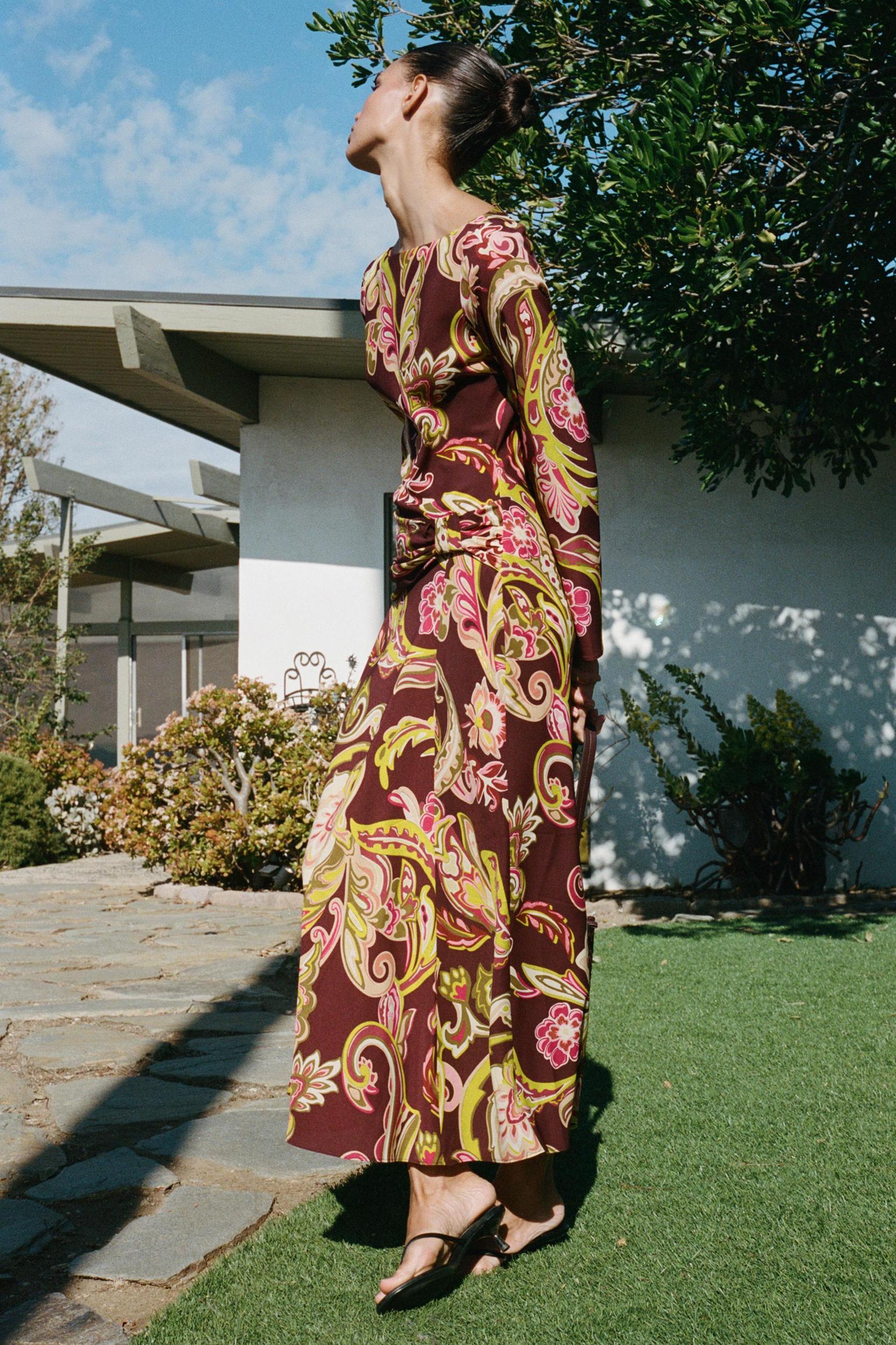 PRINTED MIDI DRESS Product Image