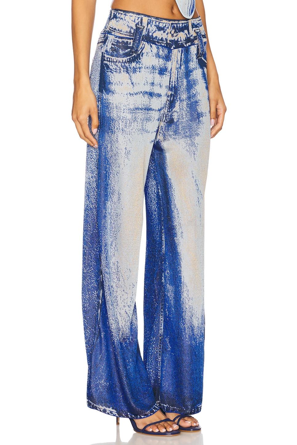 Aria Denim Print Wide Leg Pants PH5 Product Image