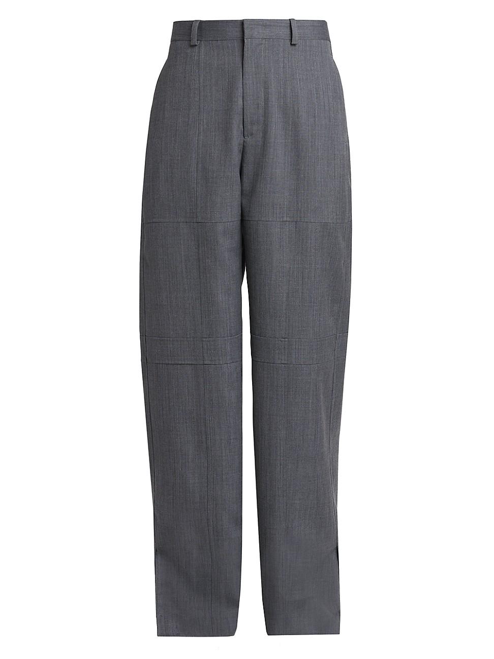 Mens Wool Split-Hem Trousers Product Image