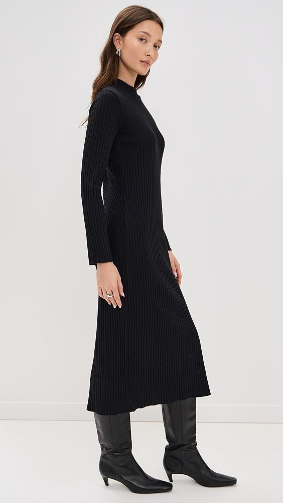 Vince Rib High Crew Neck Dress | Shopbop Product Image