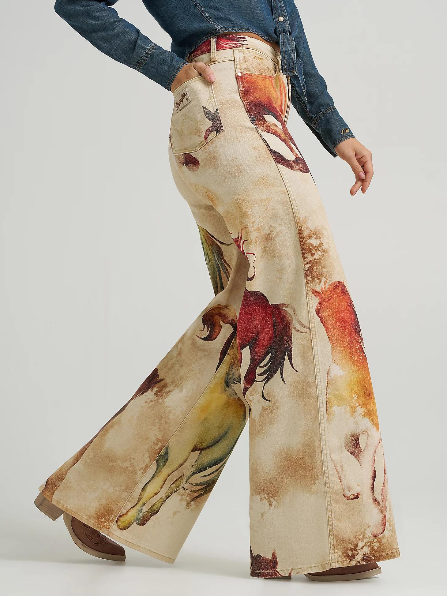 Wrangler x Lainey Wilson Horse Cheeky Wide Leg Jean | Women's JEANS | Wrangler® Product Image