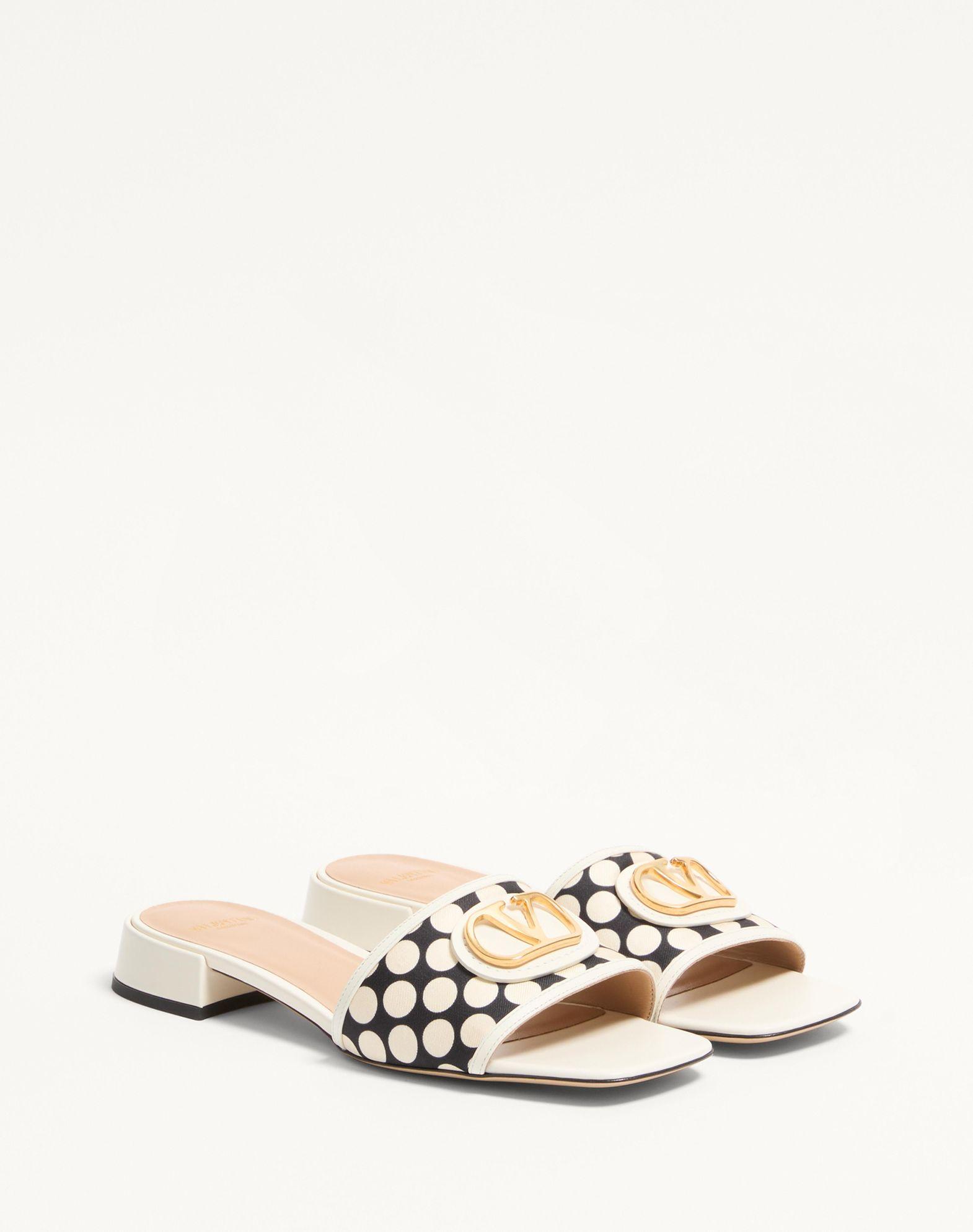 Vlogo Signature Slide Sandal In Plus De Pois Fabric 20Mm Product Image
