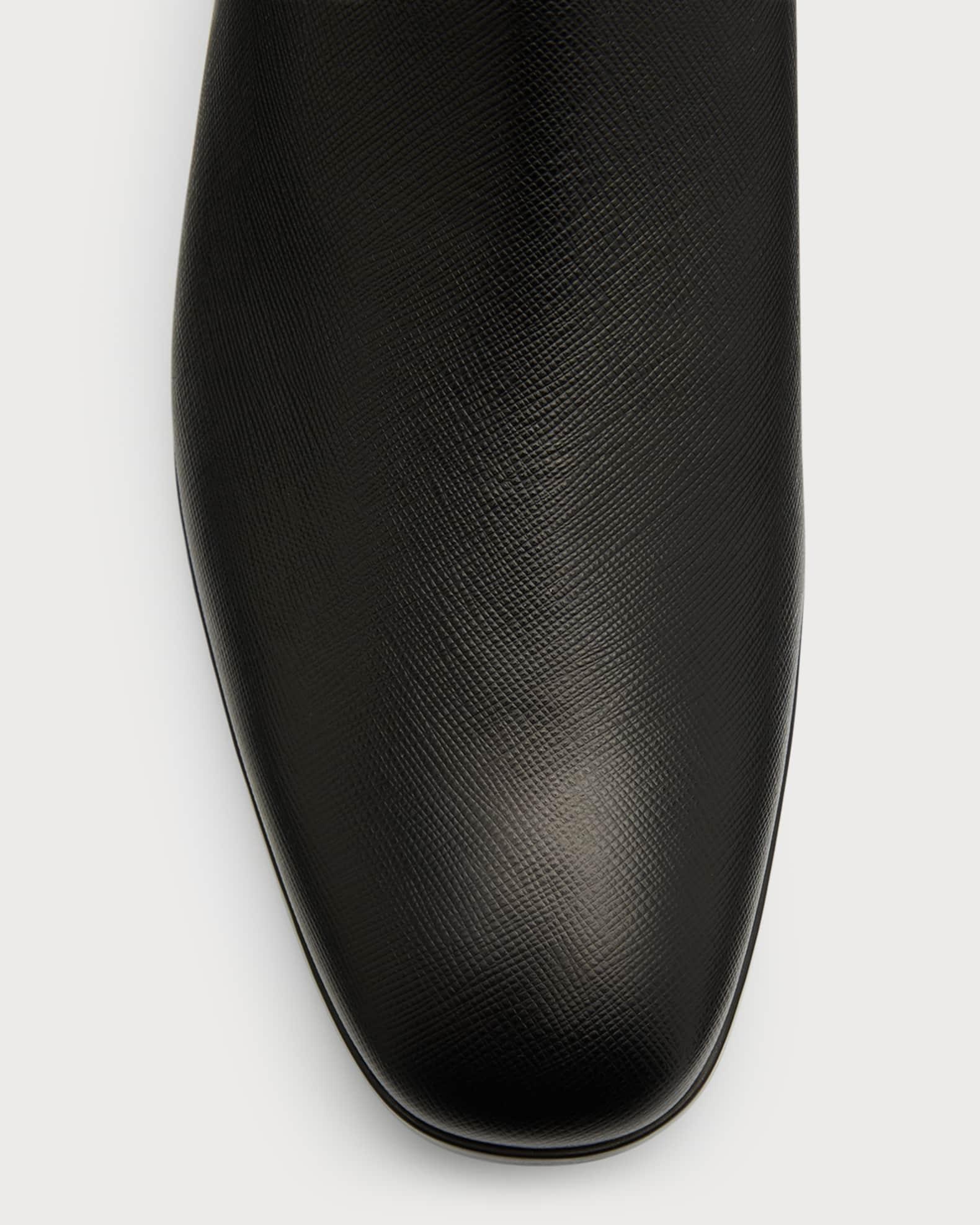 Saffiano Leather Chelsea Boots Product Image