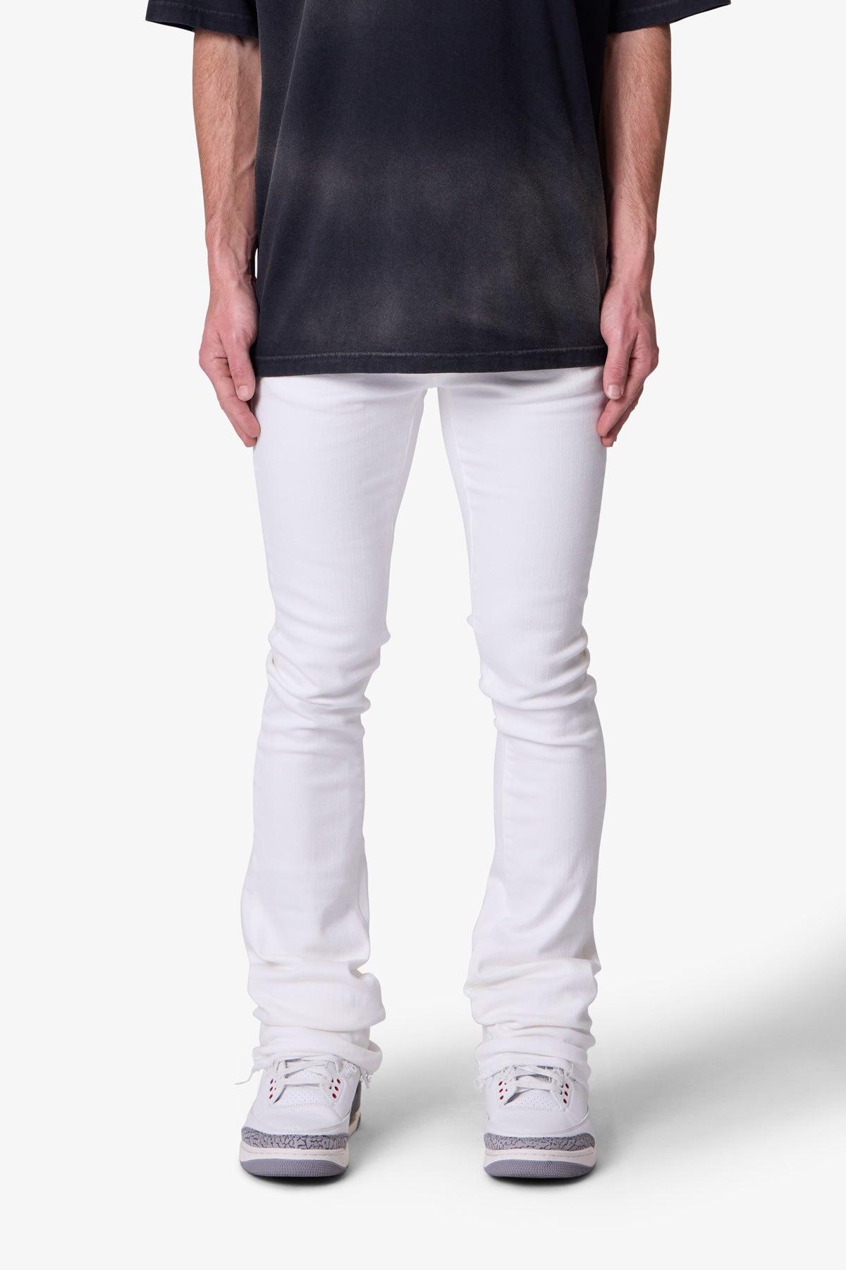 X514 Skinny Stacked Denim - White Product Image